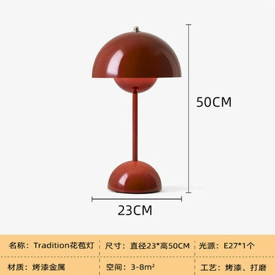 Dänische dekorative Tischlampe Nordic einfache Retro Ins Beliebte Nachttischlampe Ins mittelalterliche Knospen-Umgebungslampe 
