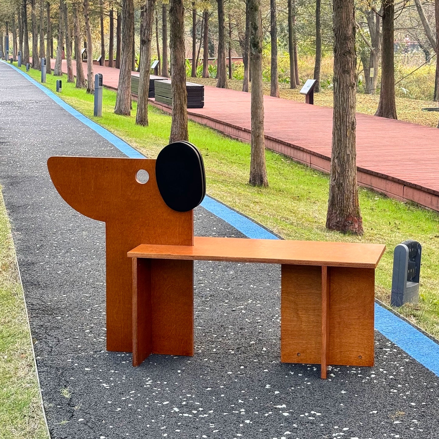 Puppy Bench Kreativer Doppelstuhl Massivholz Mittelalterlicher Nachttischhocker Kunststudio Schuhwechselhocker Freizeit 