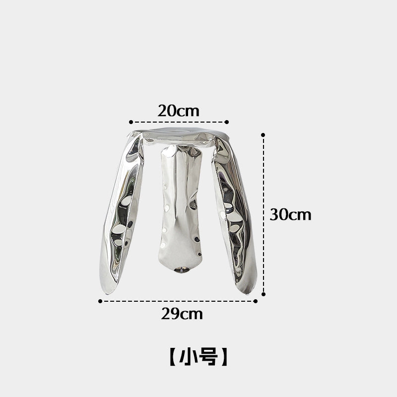 Hocker im Industriestil, kreative Modellierung, niedriger Hocker, Designer-Schuhwechselhocker, künstlerischer Sinn, Metall, Ins Popularstool 