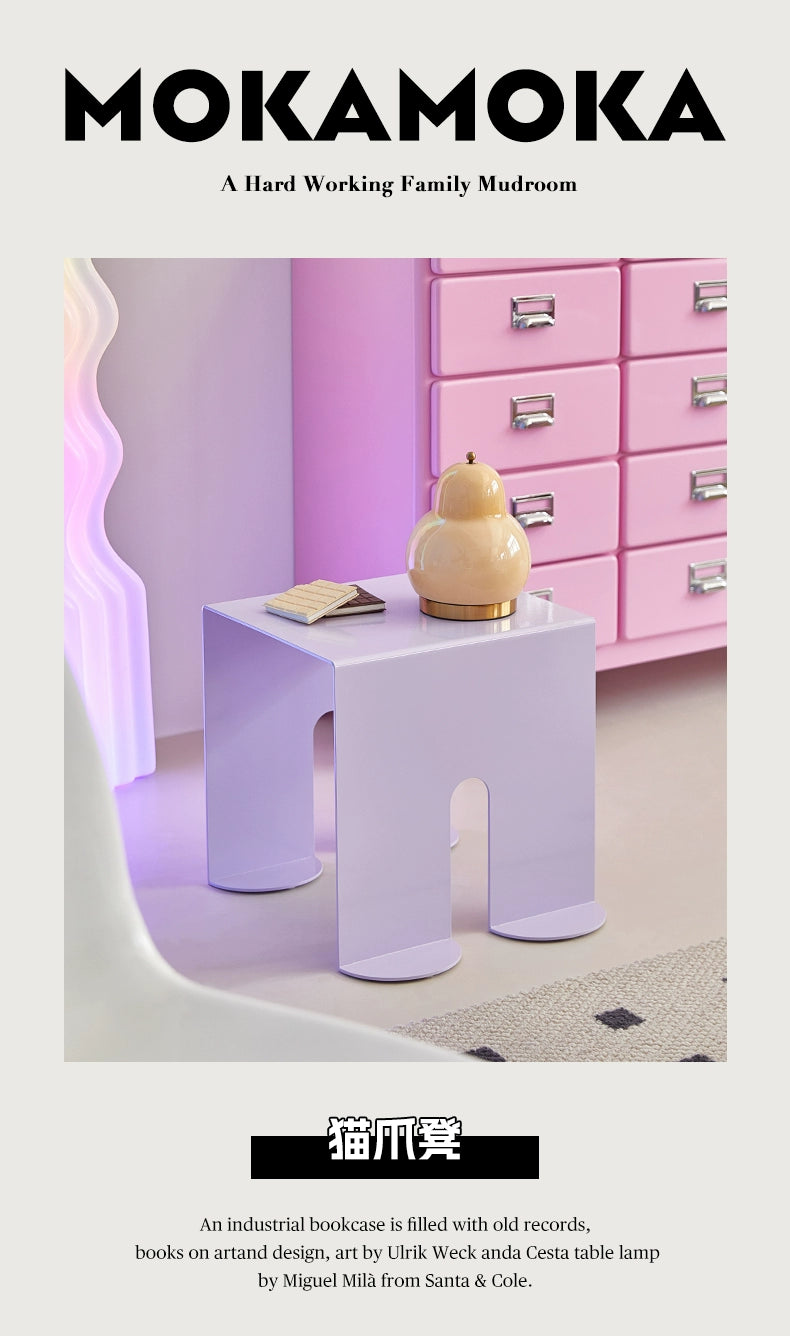 Dopamin-Schuhwechselhocker, kreativer Schmiedeeisen-Internet-Promi-Schuhhocker, kleiner Hocker, Home-Designer, niedriger Hocker, robust und langlebig 