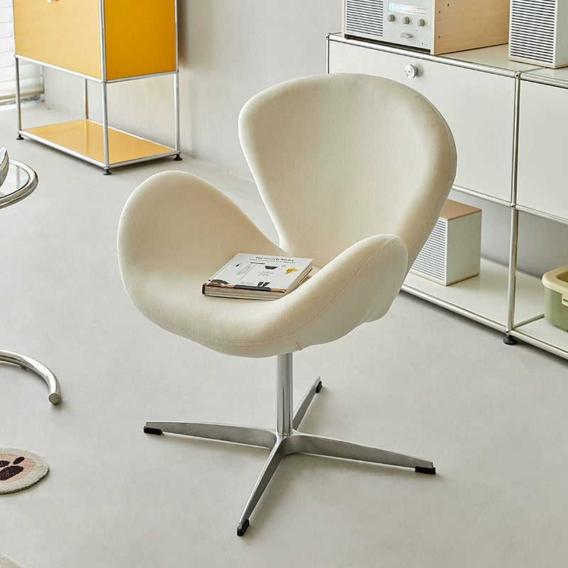 Einzigen computer stuhl rotierenden ins schwan stuhl casual einfache creme stil dressing stuhl 
