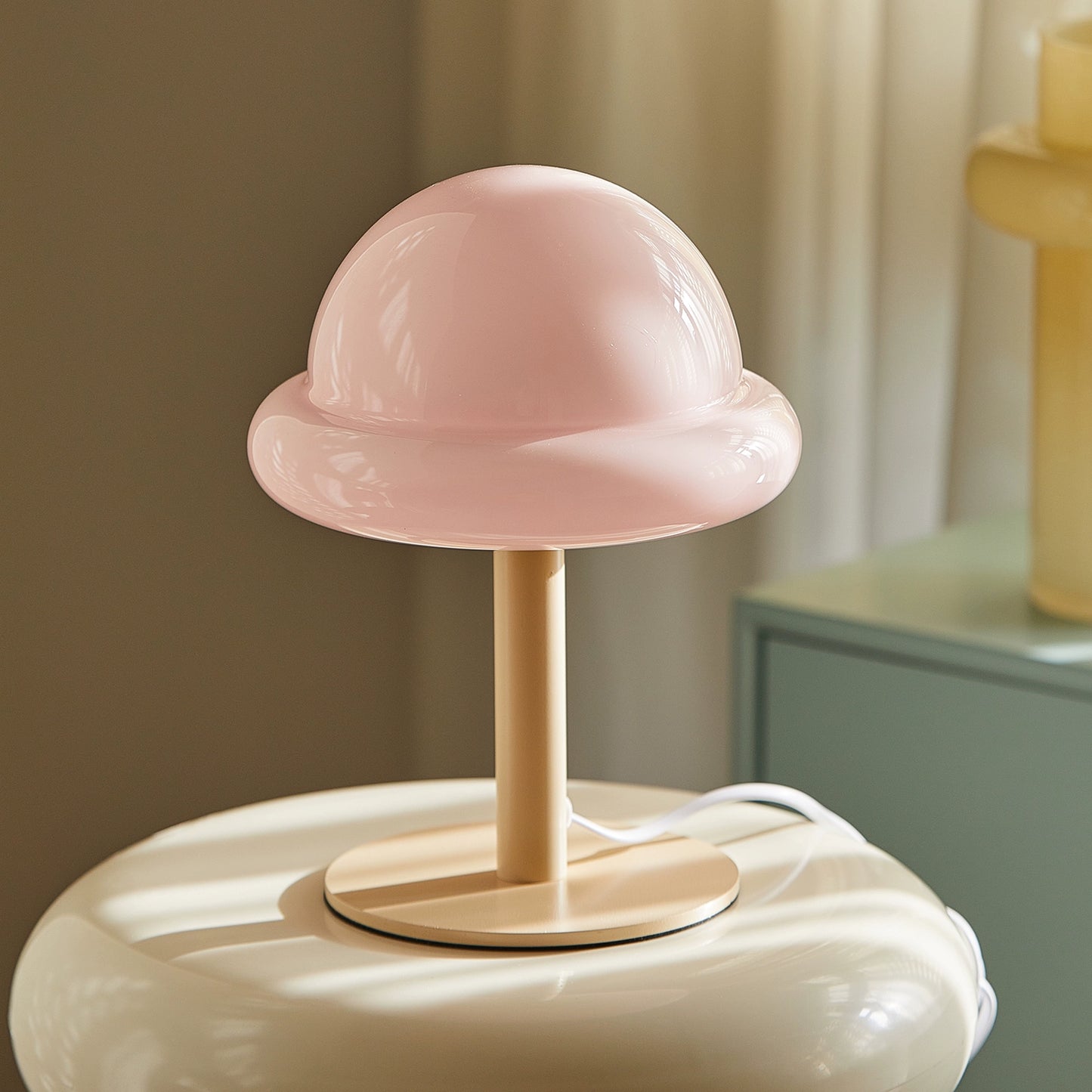 Pilzlampe Schlafzimmer Nachttischlampe Mittelalterliche Atmosphäre Schreibtischlampe Licht Luxus High-End dekorative Lampe Ins Popularsimple 