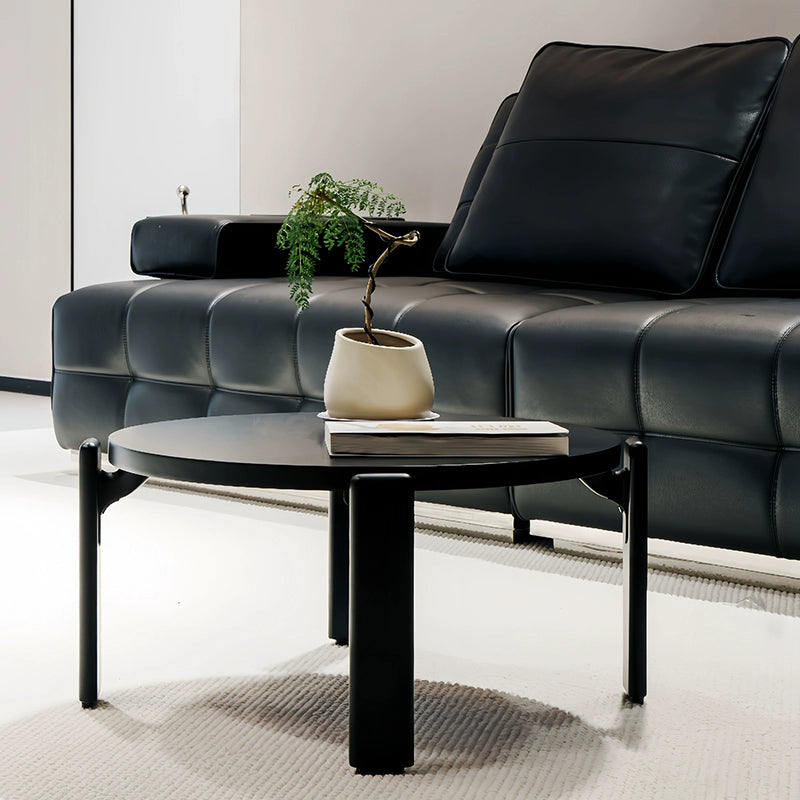 Massivholz Couchtisch Wohnzimmer Haushalt kleine Wohnung Teetisch minimalistischen Log Stil kreativer niedriger Tisch Wabi Sandy Wind 