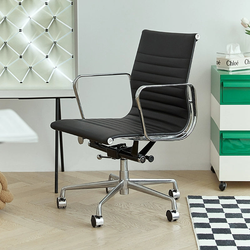 Eames Stuhl Büro Computer Stuhl Rückenlehne Ergonomischer Stuhl Sedentary Comfort Drehstuhl Schwarz und Weiß 