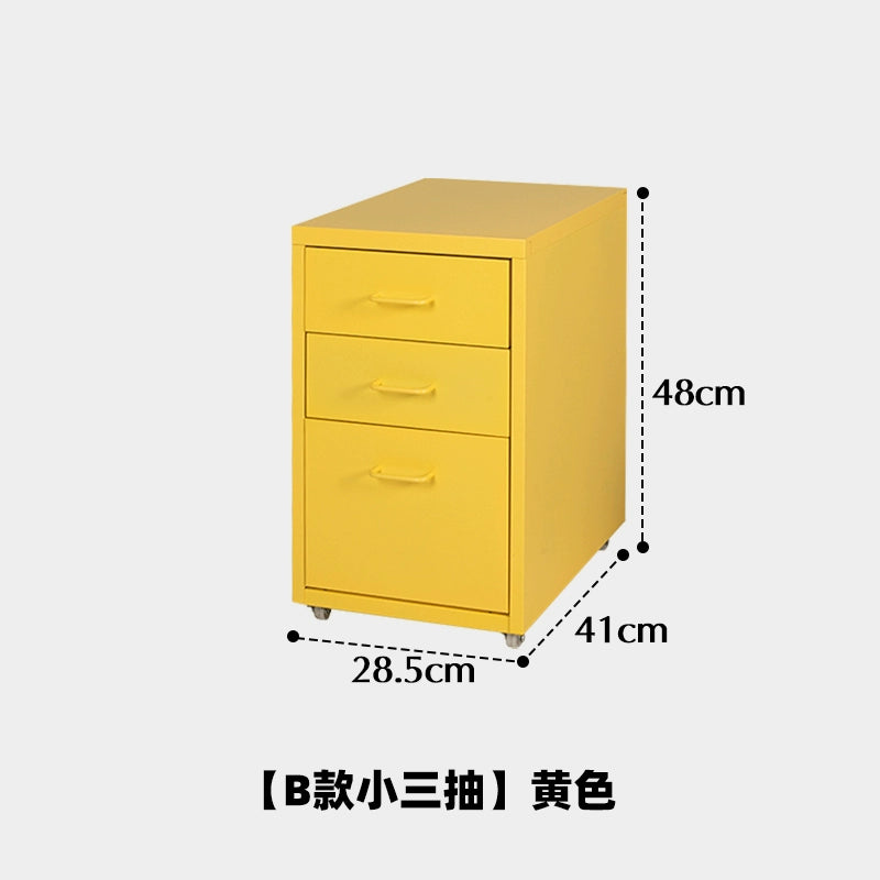 Mobiler Lagerschrank Cremefarbener Wind einfacher Truhenschrank aus Schmiedeeisen Home Schlafzimmer Nachttisch Dopamin kreativ 