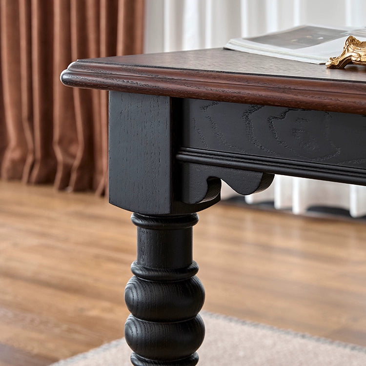 Mittelalterlicher Esstisch aus Massivholz, französischer rechteckiger Retro-Tisch, neuer chinesischer Esstisch, leichter Luxus im Haushalt, High-End 