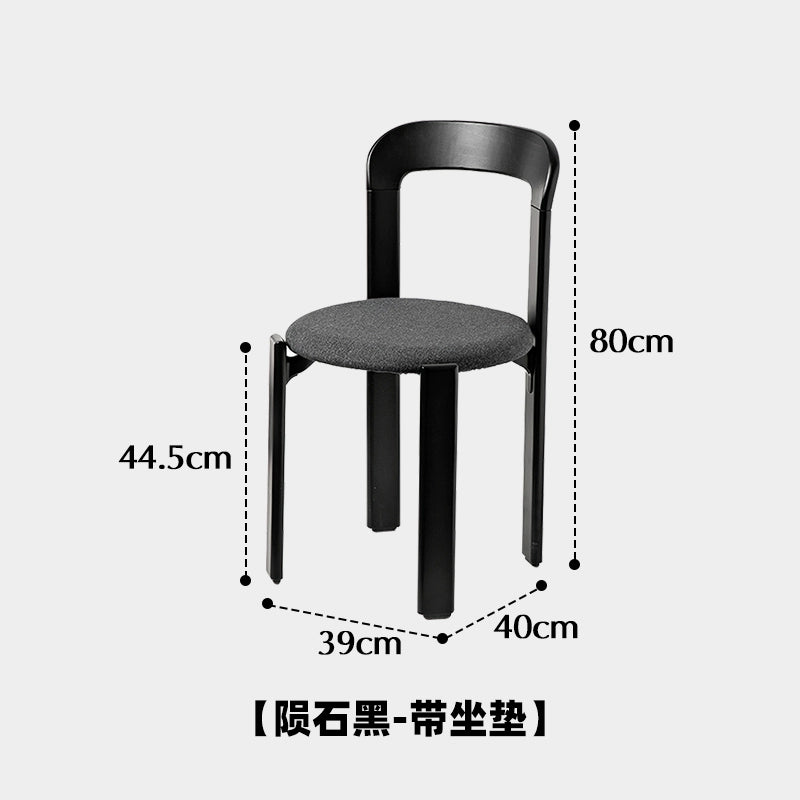 Mittelalterlicher Esszimmerstuhl aus Massivholz, Farbstuhl, minimalistischer Esstischstuhl für Zuhause, Café-Rückenlehne, Stapel 