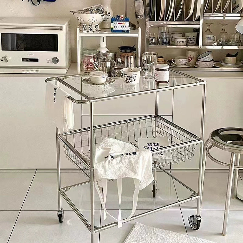 Glaswagengestell Edelstahl mittelalterlicher Rand wenige Ins Wind Küchenablagekorb abnehmbar 