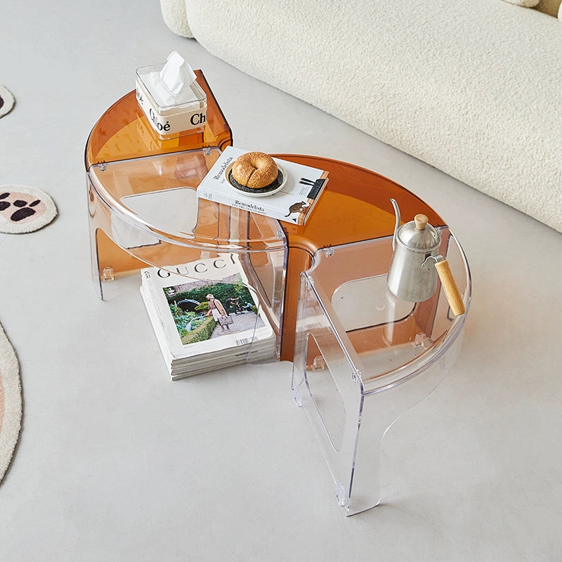 Spleißkombination Couchtisch kleine Wohnung Beistelltisch einfacher Multifunktions-Kleintisch Schlafzimmer auf dem Boden sitzend Creme Wind 