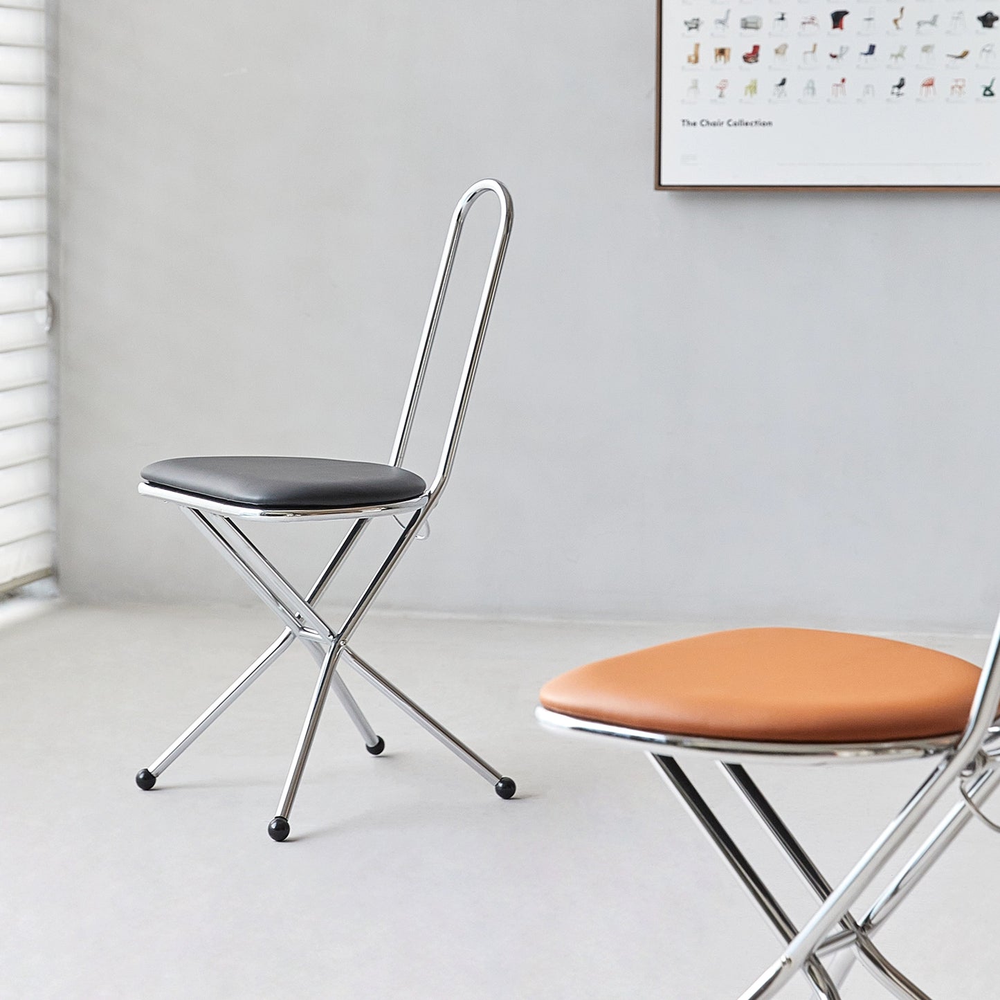 Klappstuhl minimalistischen künstlerischen Esszimmerstuhl kleine Wohnung Schmiedeeisen tragbare Rückenlehne Hocker Internet Prominente Ins 