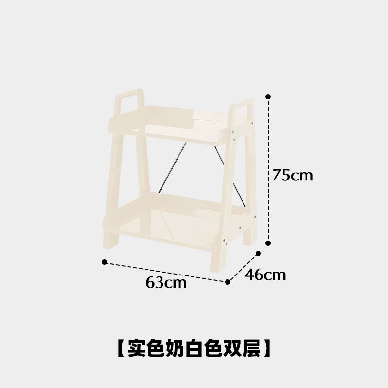 Mehrschichtiger Aufbewahrungsrand, Eckablage, herausnehmbarer Aufbewahrungskorb, nordischer Stil, Ins Popularins, transparenter Trolley 