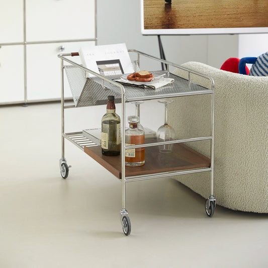 Antique Trolley Sofa Removable Side Table Light Luxury High-end Designer Coffee Table Rack