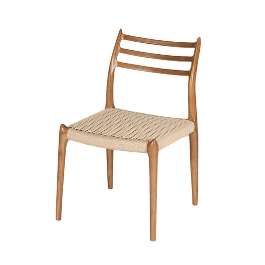 Esszimmerstuhl aus geflochtenem Seil aus massivem Holz, beliebt, mittelalterlich, Arbeitsstuhl, einfacher Designer-Hocker mit Rückenlehne für Zuhause 