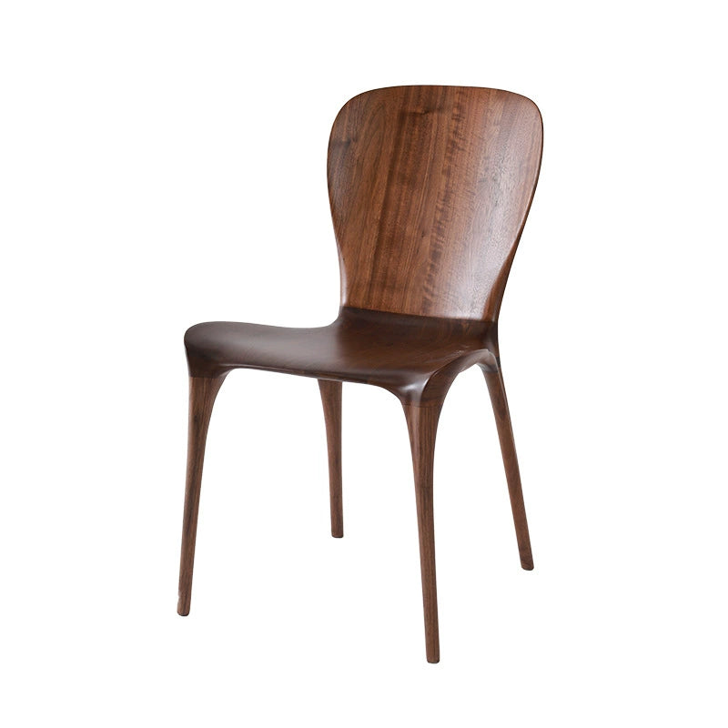 Eureka-Stuhl, nordamerikanischer schwarzer Nussbaum, reines Massivholz, Vollzapfen- und Zapfen-Esszimmerstuhl, leichter Luxus-Designerstuhl 