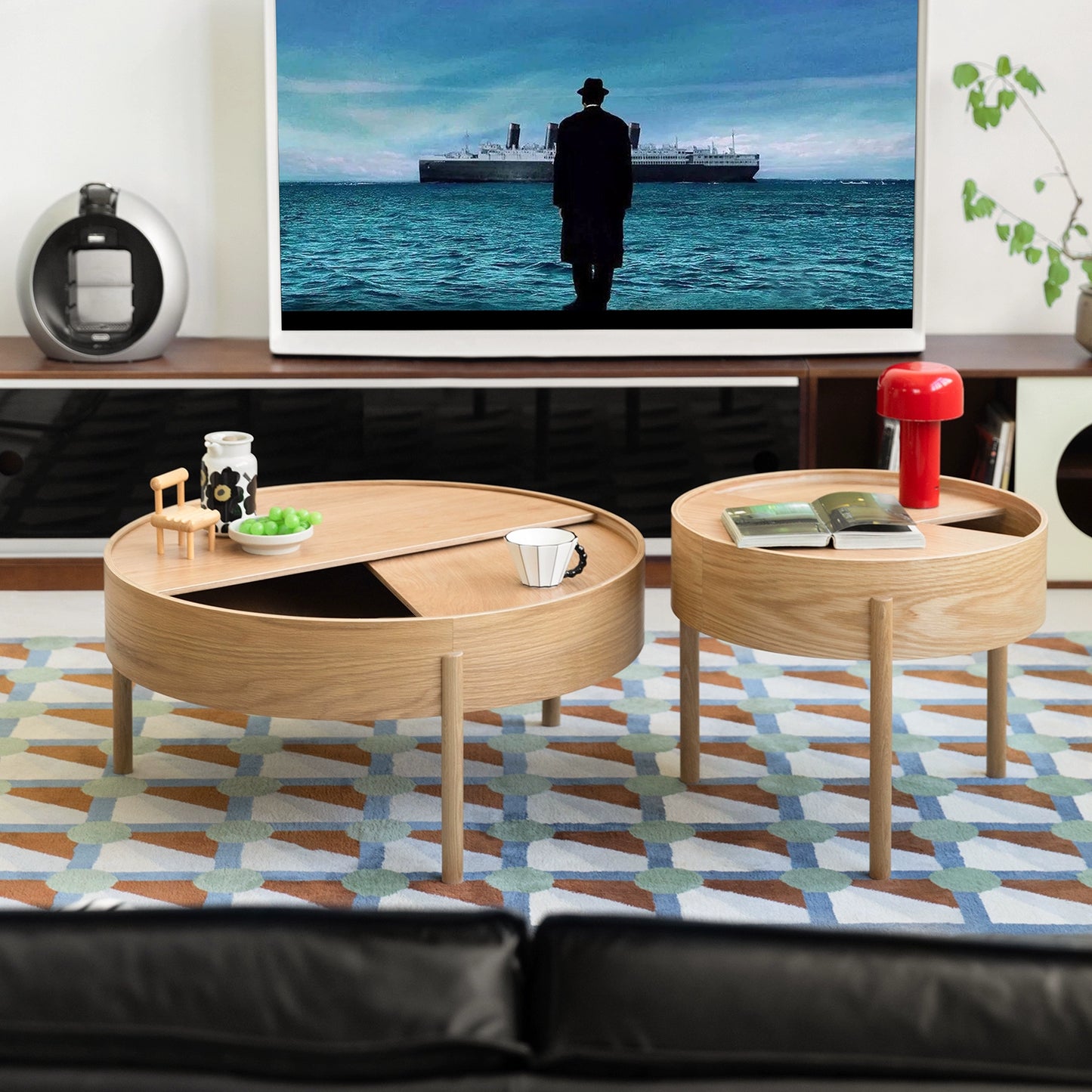 Log Wind Couchtisch Kleine Wohnung Lagerung Teetisch Wohnzimmer Haushalt Massivholz Niedriger Tisch Licht Luxus Fortgeschrittene Mittelalter 