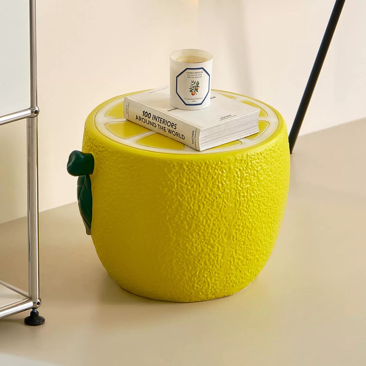 Lemon Hocker Kreativer Designer Niedriger Hocker Schuhwechselhocker Niedlicher kleiner Kinderhocker Internet-Berühmtheit 