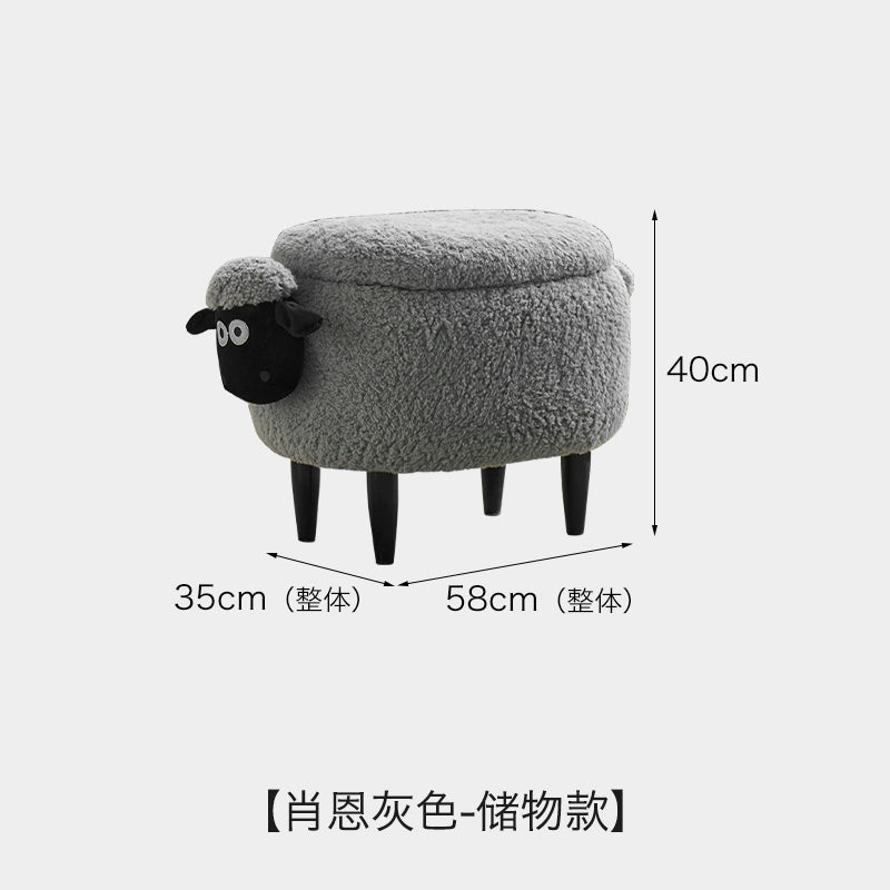 Lamb Sean Niedriger Hocker Kann Verstaut Werden Bank Haushalt Kinder Schuhwechsel Tierhocker Kreativer Kleiner Stuhl 