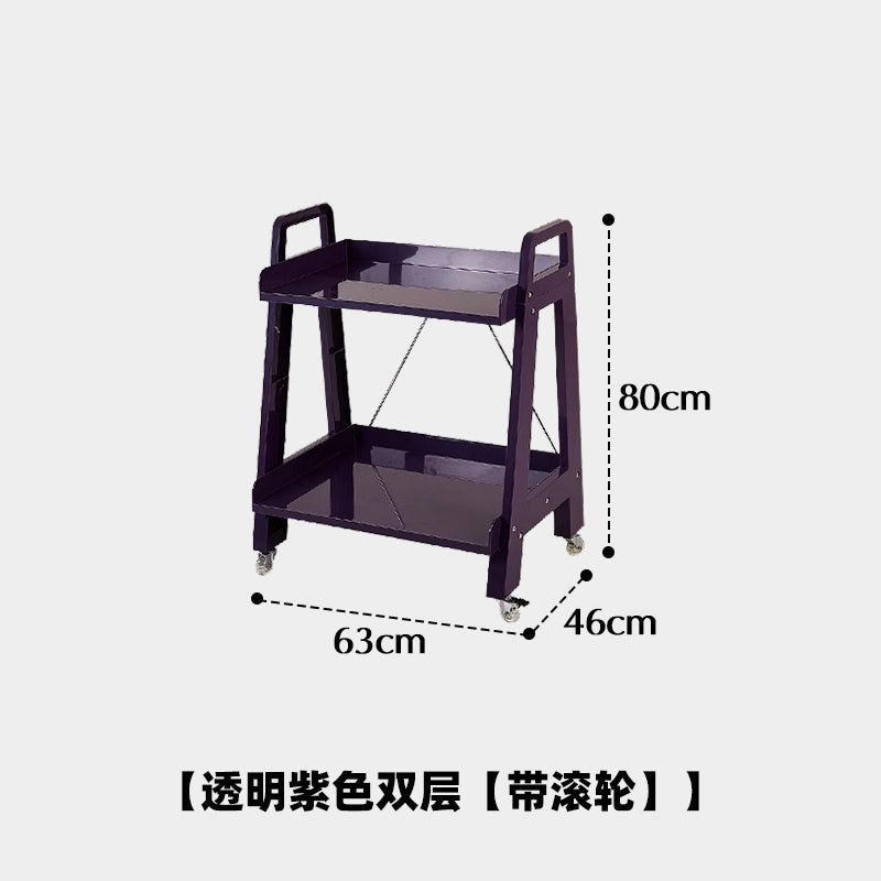 Mehrschichtiger Aufbewahrungsrand, Eckablage, herausnehmbarer Aufbewahrungskorb, nordischer Stil, Ins Popularins, transparenter Trolley 