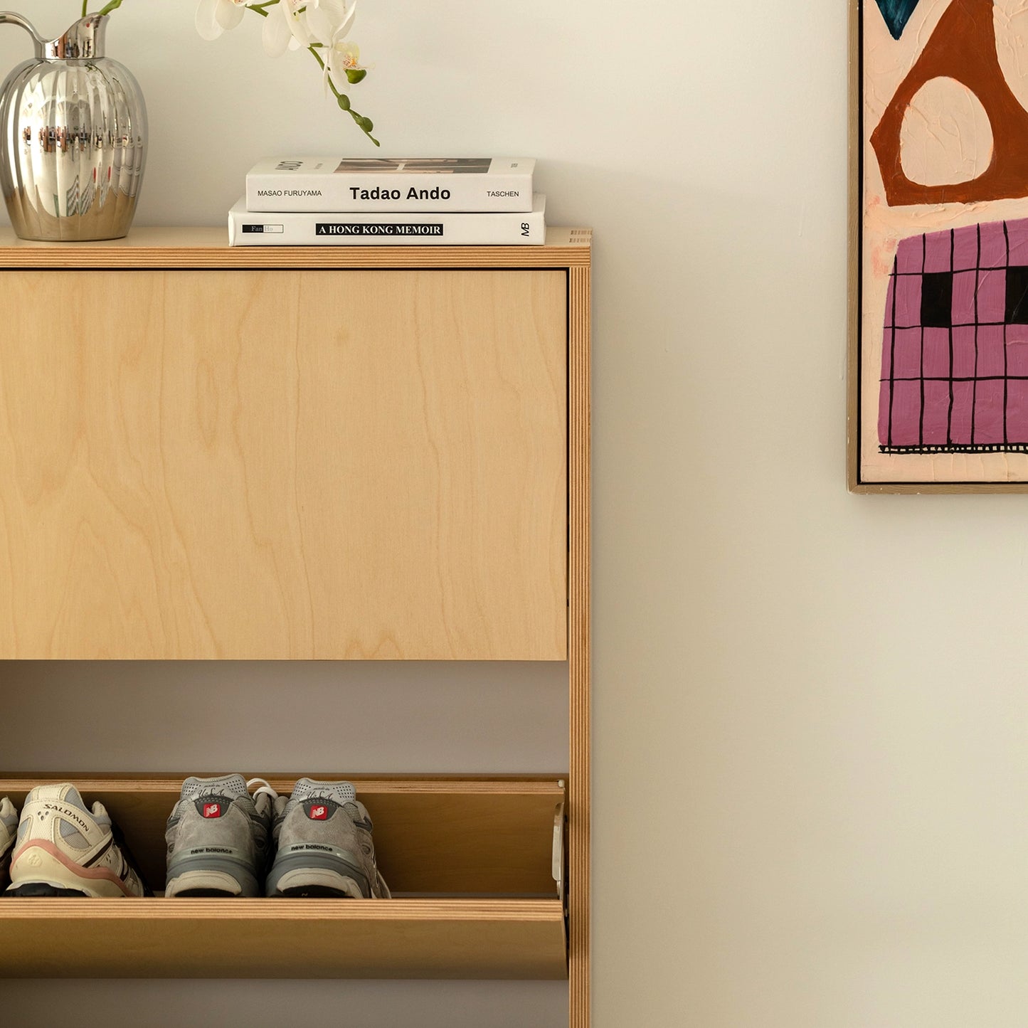 Schmalseitiger Schuhschrank Haushaltstür-Einstiegsschuhschrank aus Massivholz ultradünner minimalistischer Ins Wind antiker Lagerschrank 