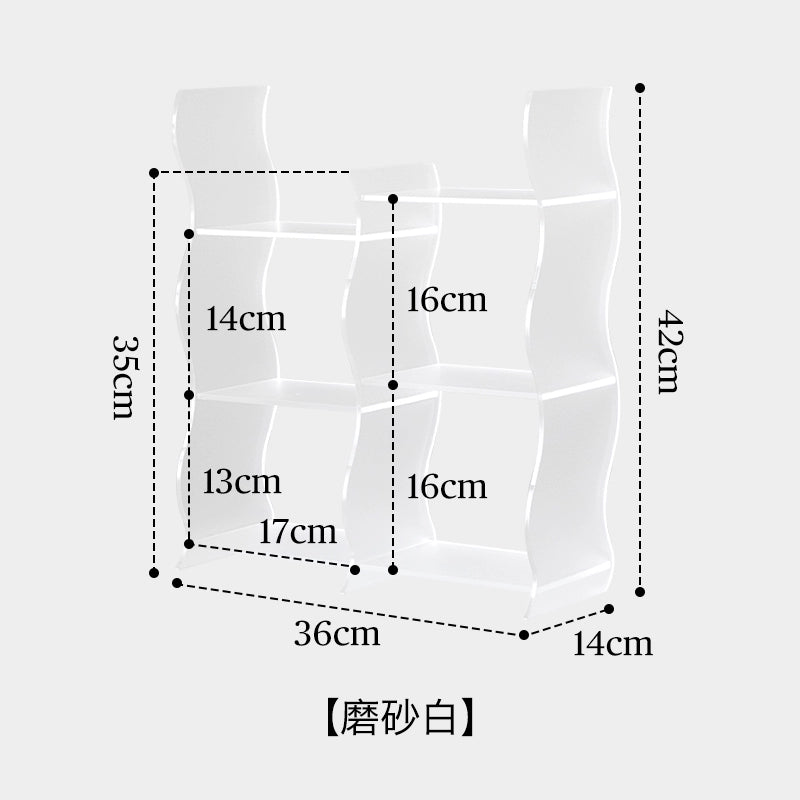 Desktop-Aufbewahrungsregal in transparentem Acrylregal minimalistisches leichtes Luxus-Kosmetik-Präsentationsregal 