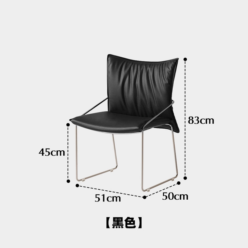 Medieval Light Luxury Dining Chair Einfacher Büro-Freizeit-Computer-Rückenstuhl Weiche Tasche Kleine Wohnung Einzelstuhl 