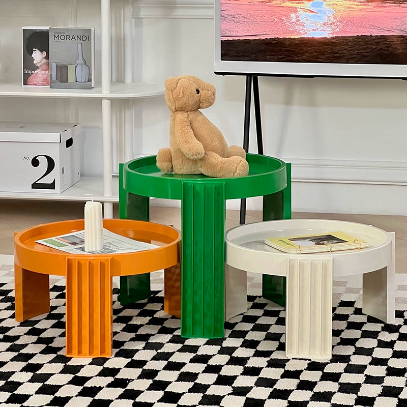 Mittelalterlicher kreativer Couchtisch aus Kunststoff, Ins-Kombinations-Couchtisch, für den Haushalt, Wohnzimmer, niedriger Tisch, Sofa, Beistelltisch 