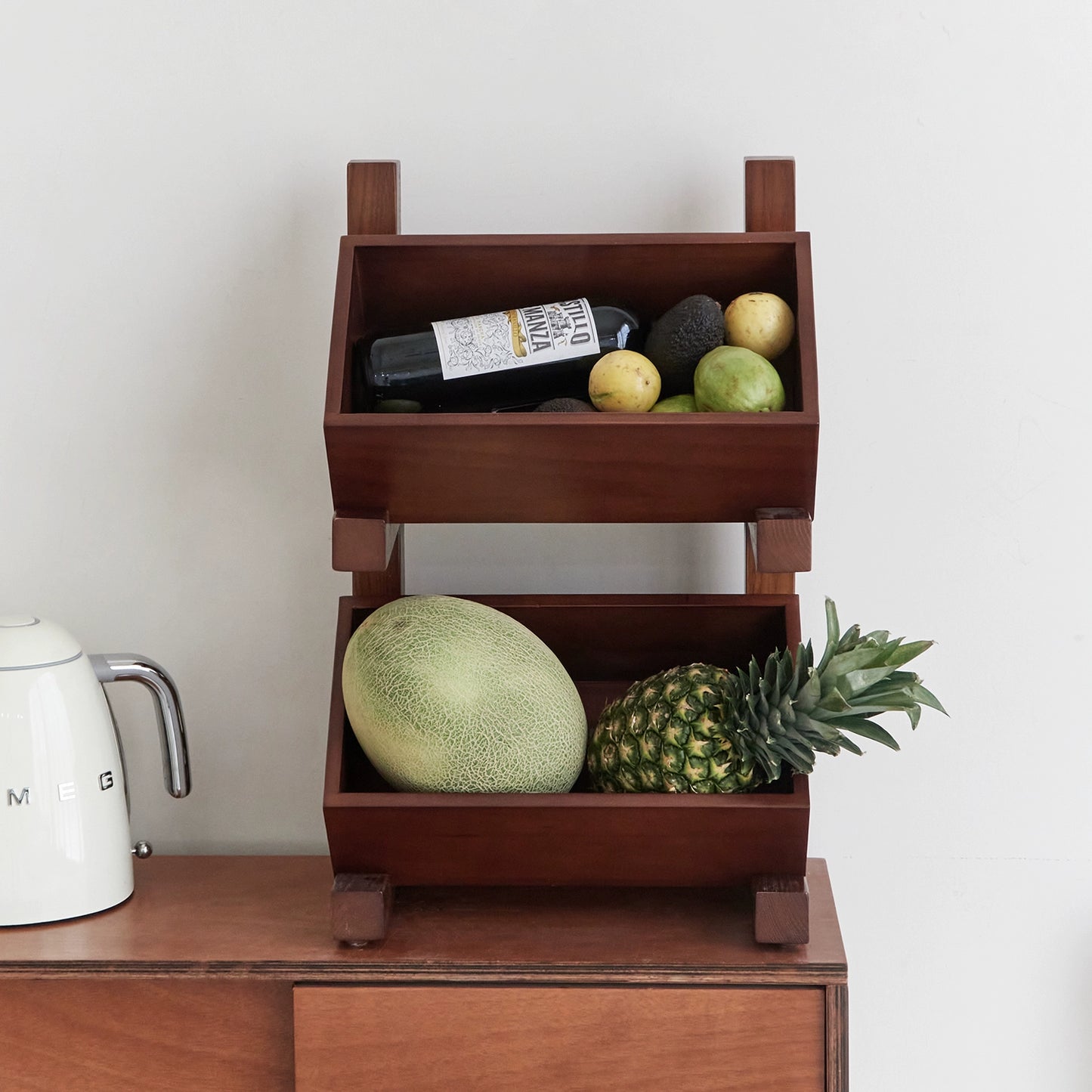 Lebensmittel-Kippeimerschrank Massivholz Schlafzimmer Wandschrank Obst- und Gemüseaufbewahrungsschrank Mehrschichtiger Retro-Schließfach 