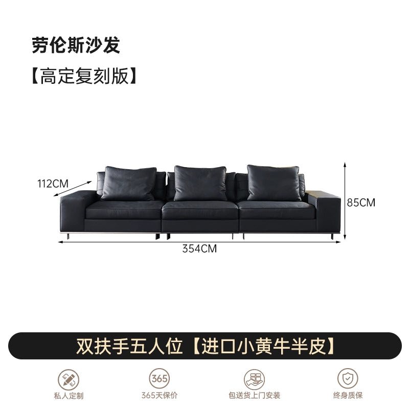 Italian Light Luxury Leather Large Flat-floor Villa Designer Module Combination Filic Lawrence Lawrence Sofa