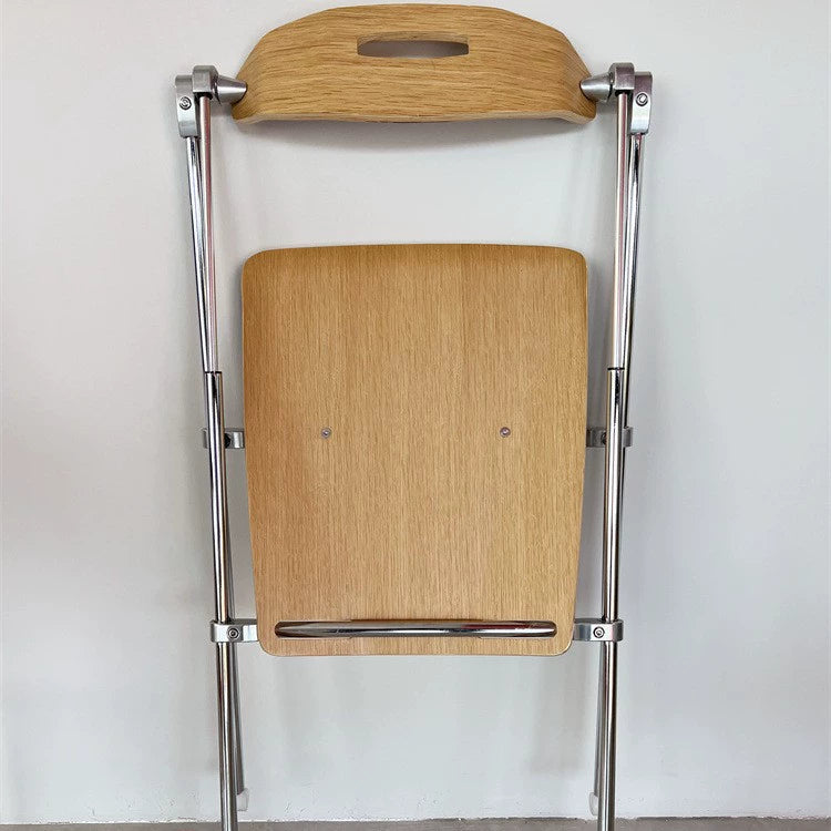 Klappbarer Esszimmerstuhl, mittelalterlicher, einfacher Stuhl aus Massivholz, leichter, luxuriöser High-End-Café-Freizeitstuhl, Kreativität 