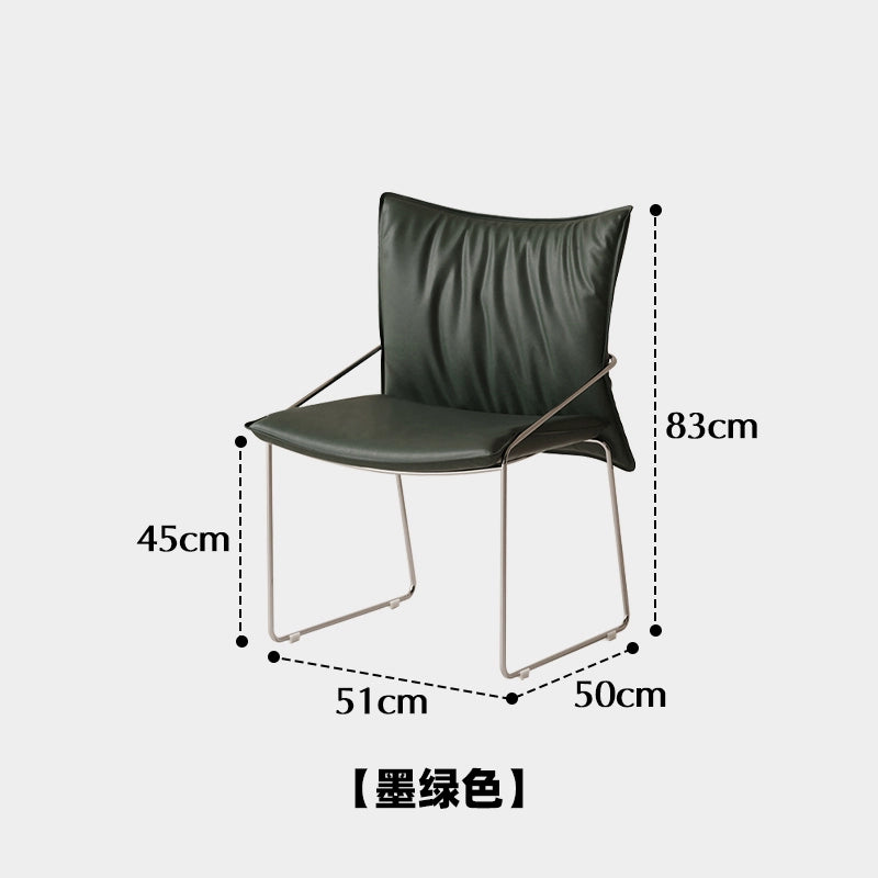 Medieval Light Luxury Dining Chair Einfacher Büro-Freizeit-Computer-Rückenstuhl Weiche Tasche Kleine Wohnung Einzelstuhl 