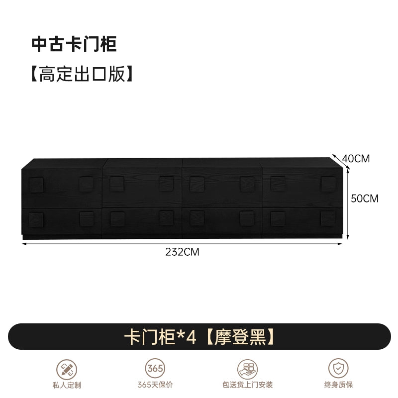 Medieval Carmen Cabinet Multifunctional Combination TV Cabinet Bucket Cabinet Side Cabinet Storage Cabinet Drawer Cabinet Solid Wood Simple Cabinet