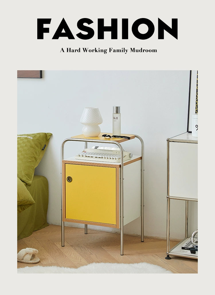 Mittelalterlicher Nachttisch, kleiner Schlafzimmer-Nachttisch, Massivholz-Schrank, Ins Wind Design Sense 