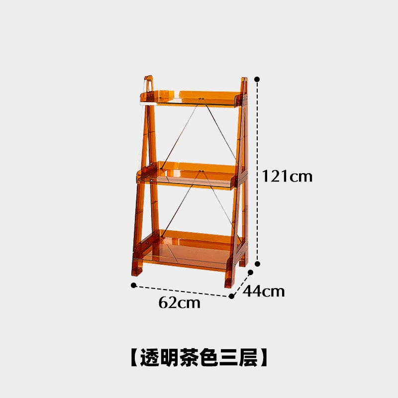 Mehrschichtiger Aufbewahrungsrand, Eckablage, herausnehmbarer Aufbewahrungskorb, nordischer Stil, Ins Popularins, transparenter Trolley 