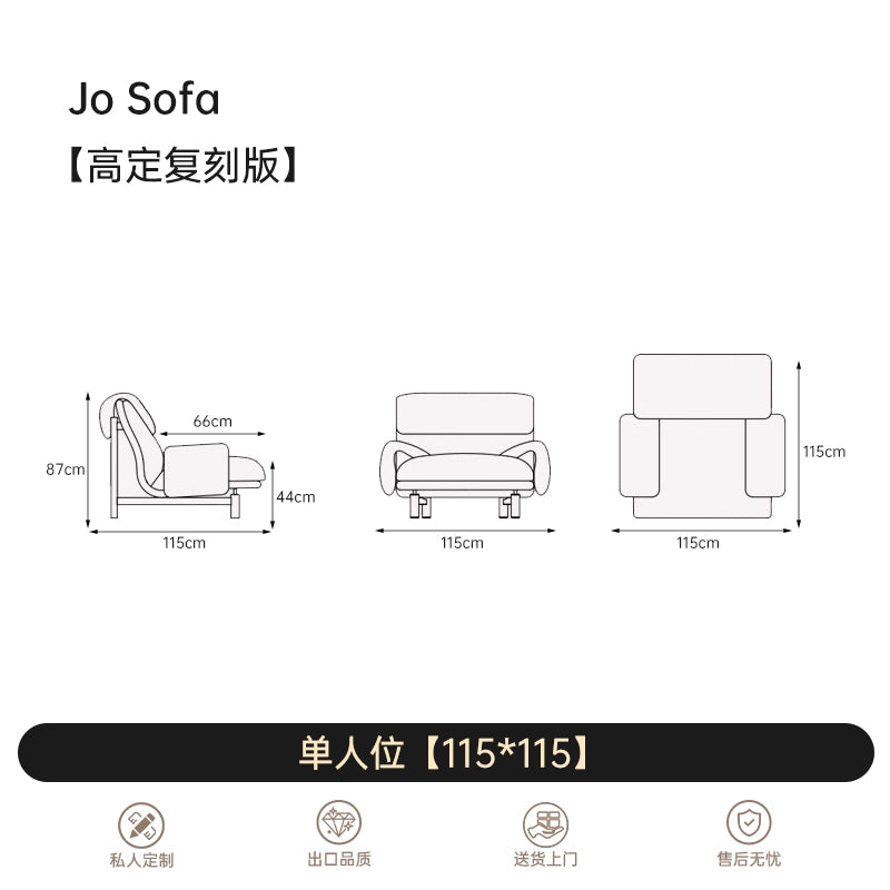 Italian Light Luxury JO Sofa Villa Large Flat Floor Living Room First Layer Cowhide Down Baxter Corner Combination Sofa