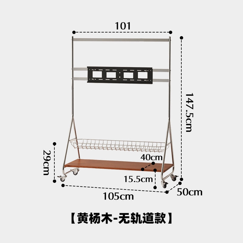 Retro-Designer-TV-Ständer, abnehmbarer nordischer Boden-TV-Ständer, kleine Wohnung mit Strom 