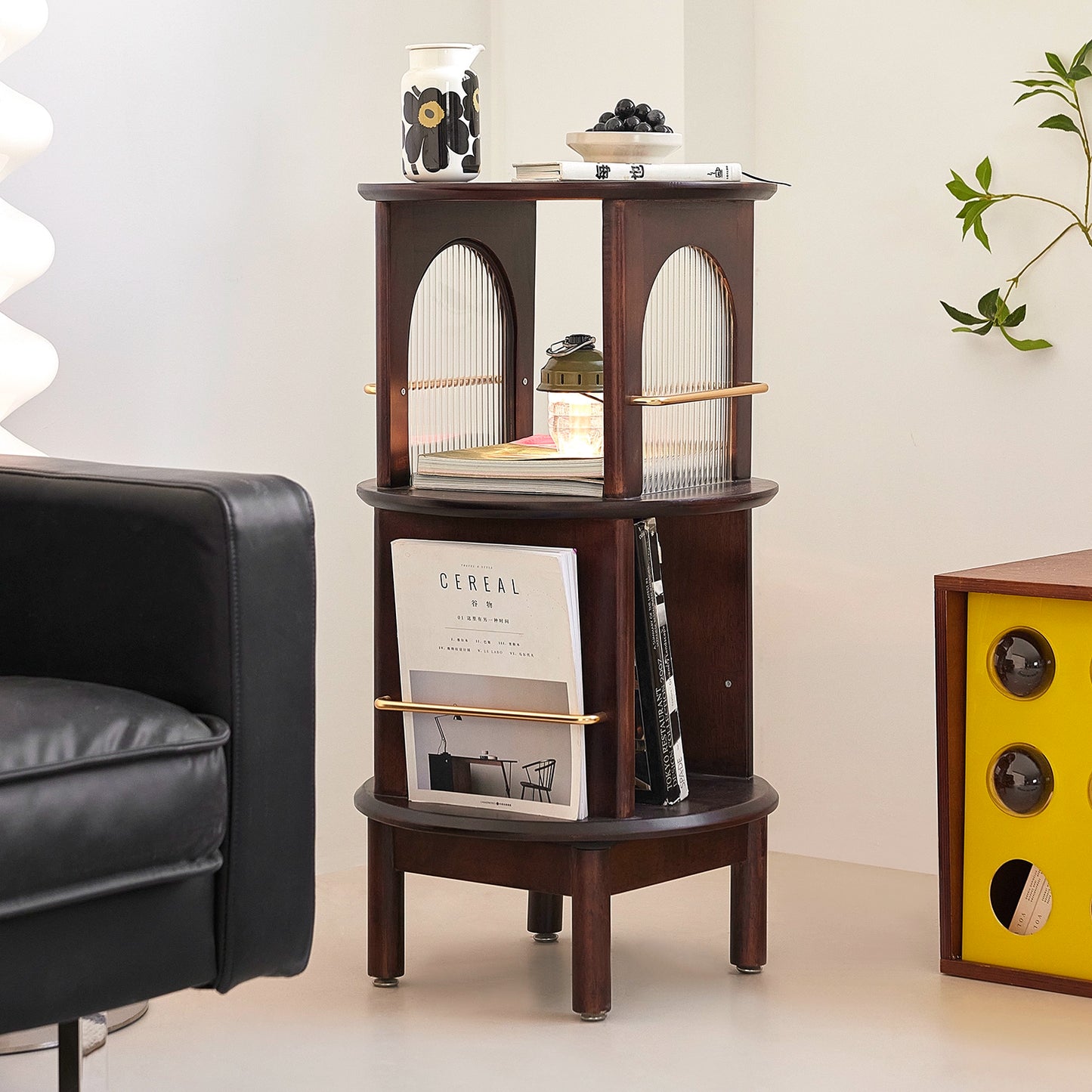 Drehbare Kante Paar Amerikanischen Retro Sofa Seite Schrank Licht Luxus High-end Nacht Rack Ecke Paar 