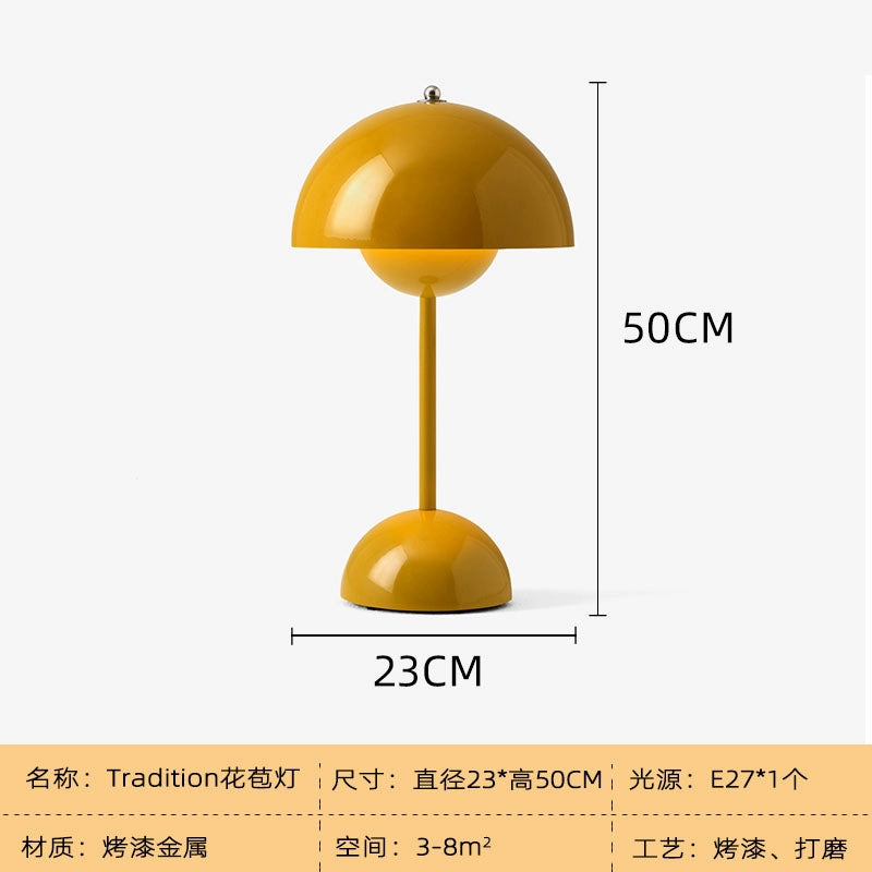 Dänische dekorative Tischlampe Nordic einfache Retro Ins Beliebte Nachttischlampe Ins mittelalterliche Knospen-Umgebungslampe 
