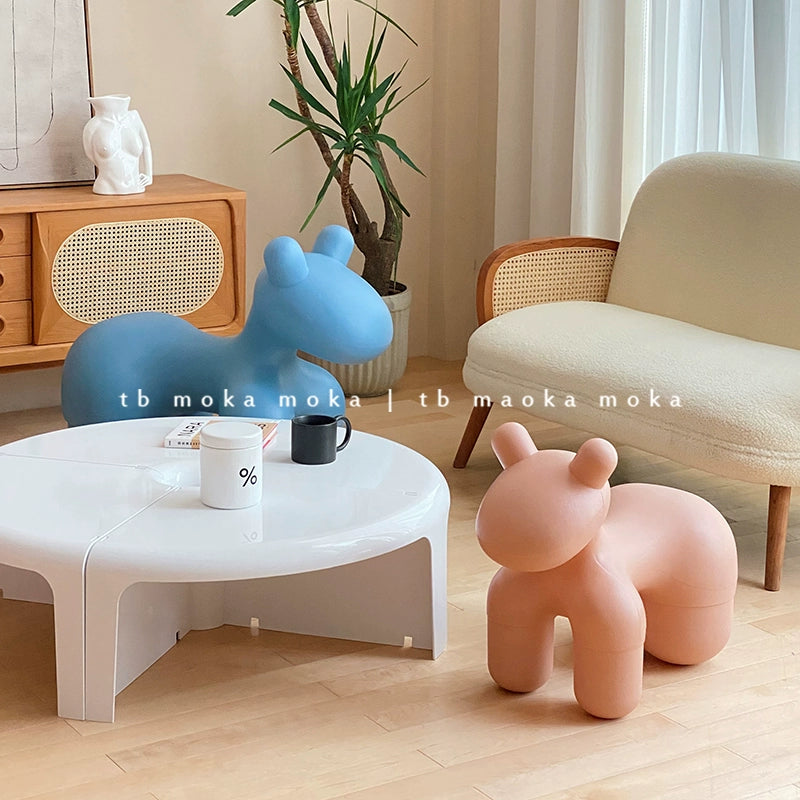 Pony Stuhl Cartoon Kinder Niedriger Hocker Kreative Tier Schuhwechselhocker Internet Prominente Ins Nordic Hocker Hause 