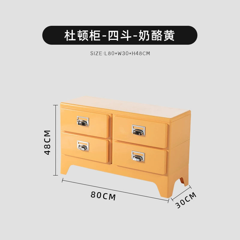 Kommode im japanischen Stil, Retro-Sofa-Seitenschrank, nordischer Stil, kreative Schlafzimmerschublade, Nachttisch 