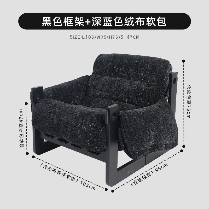 Einzelsofastuhl High-End-Freizeitliege Wohnzimmer Home Mittelalterlicher Designer Lazy Single Chair 