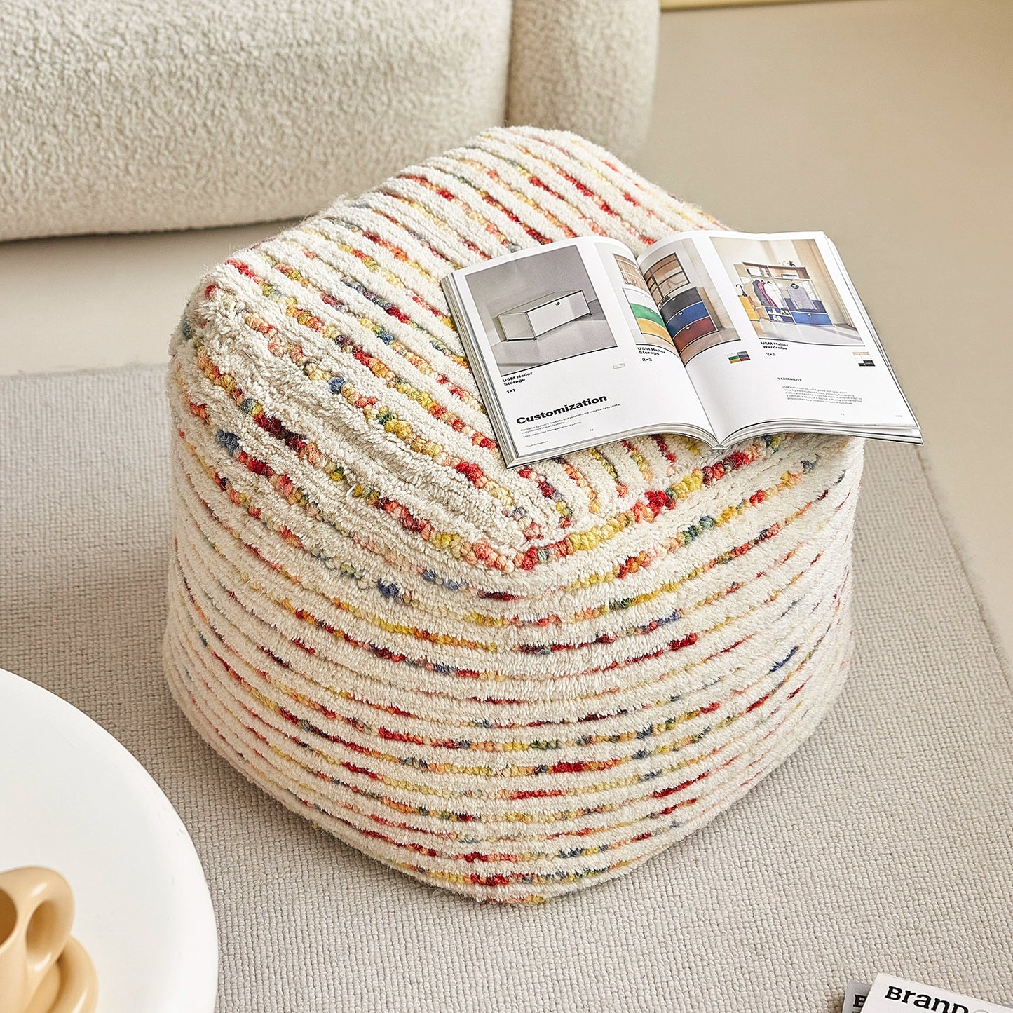 Lazy Sitting Pier Lesekissen auf dem Boden Indien Importiert Balkon Futon Handgewebt Tatami 