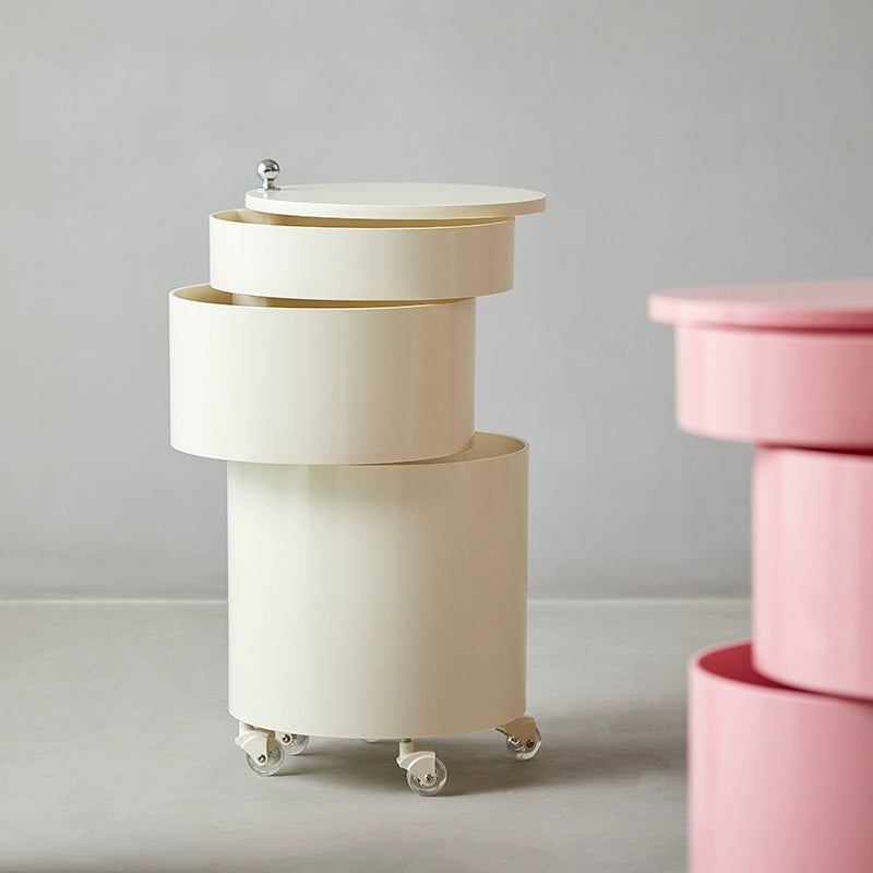 Drehbarer Lagerschrank Beistelltisch Beweglicher Nachttisch Dänischer Designer-Ess-Beistellschrank Mehrschichtiger Spind 