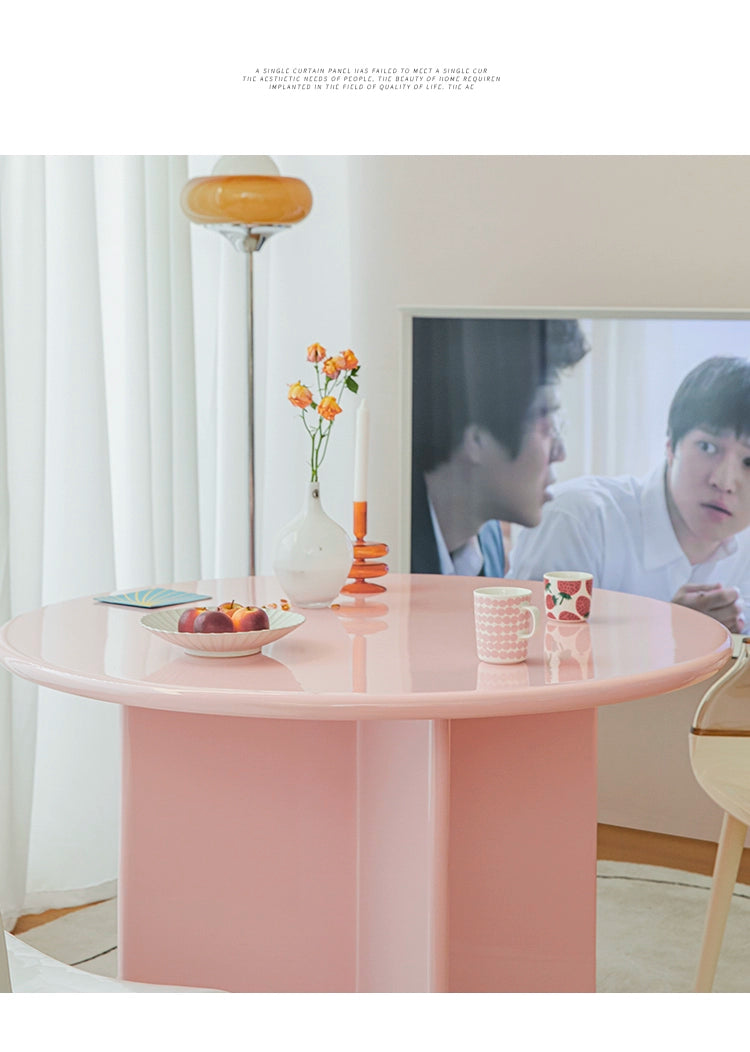 Nordic Internet Prominente Ins Stil Esstisch Wabi Wind Farbe Medieval Kleine Wohnung Wohnzimmer Bett und Frühstück Runden Tisch 