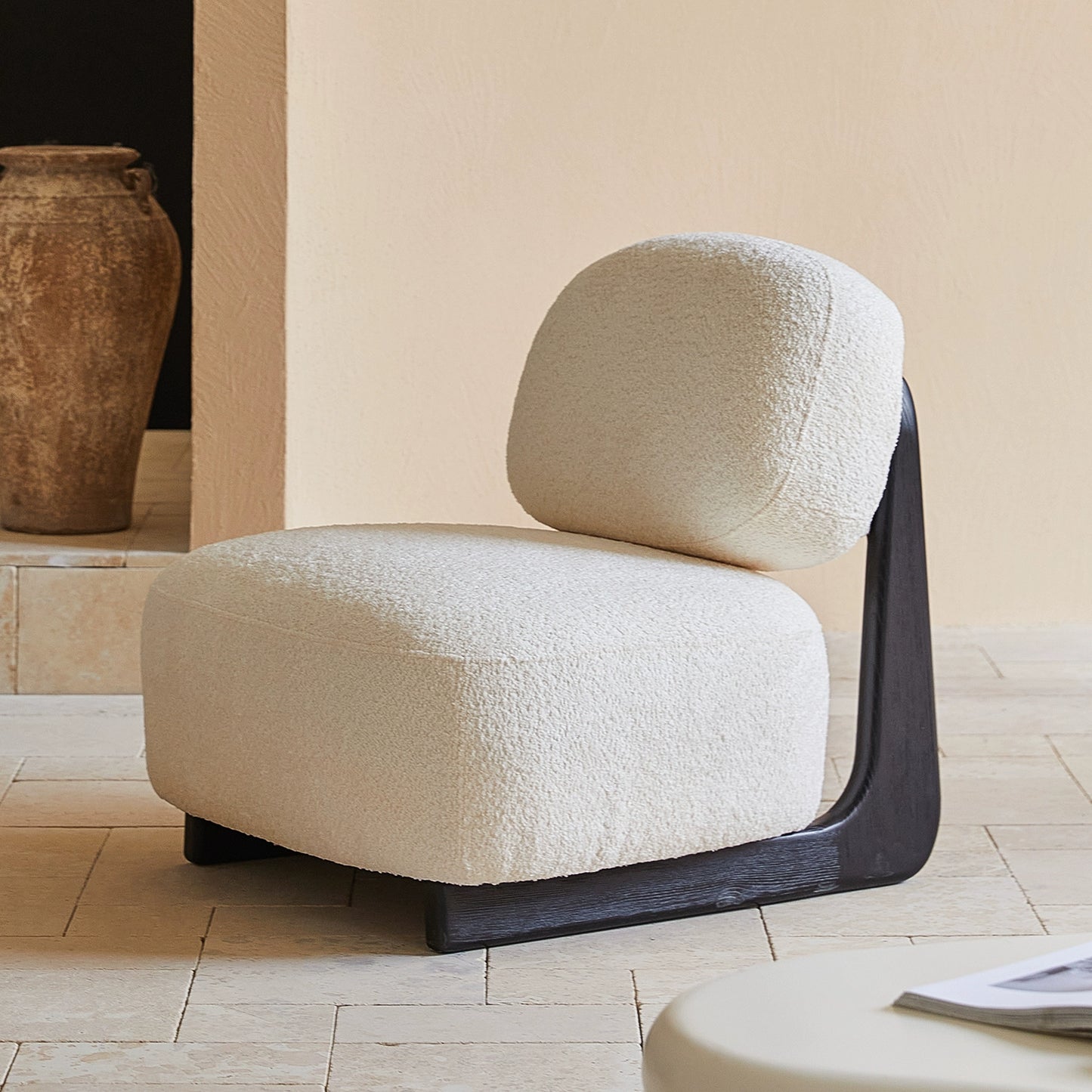 Lammwolle Einzelsofa Stuhl Wohnzimmer mittelalterlichen creme Wind faul Sofa kleine Wohnung moderne Licht Luxus 