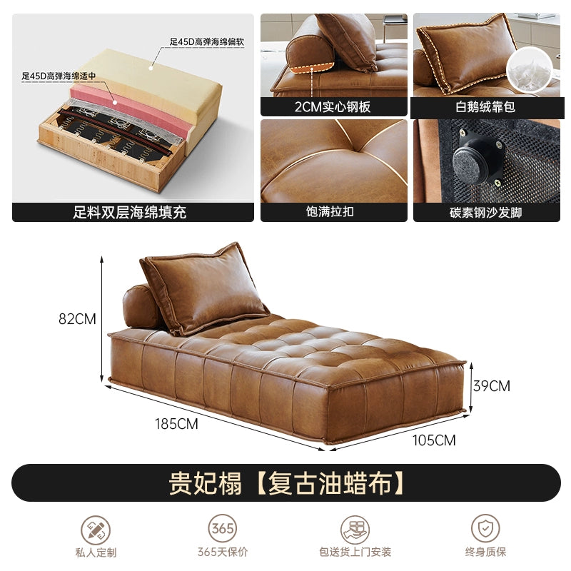 Nordic Single Creative Piedmont Sofa Expression Minimalist Living Room Leather Tofu Square Sofa Combination