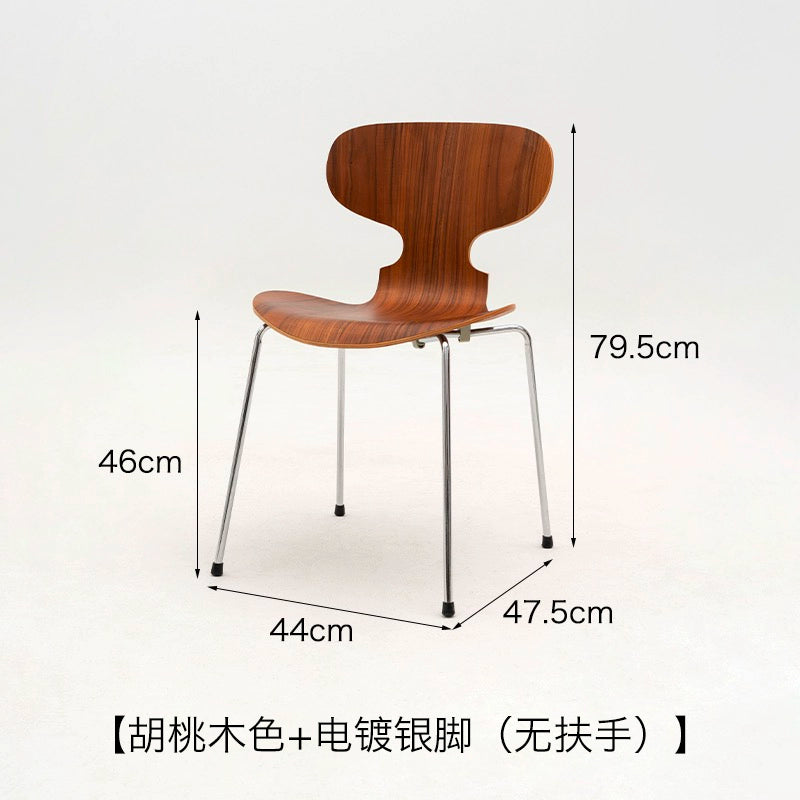 Ant Chair Danish Designer Dining Chair Ins Popularins Medieval Chair Coffee Shop Solid Wood Backrest Stool