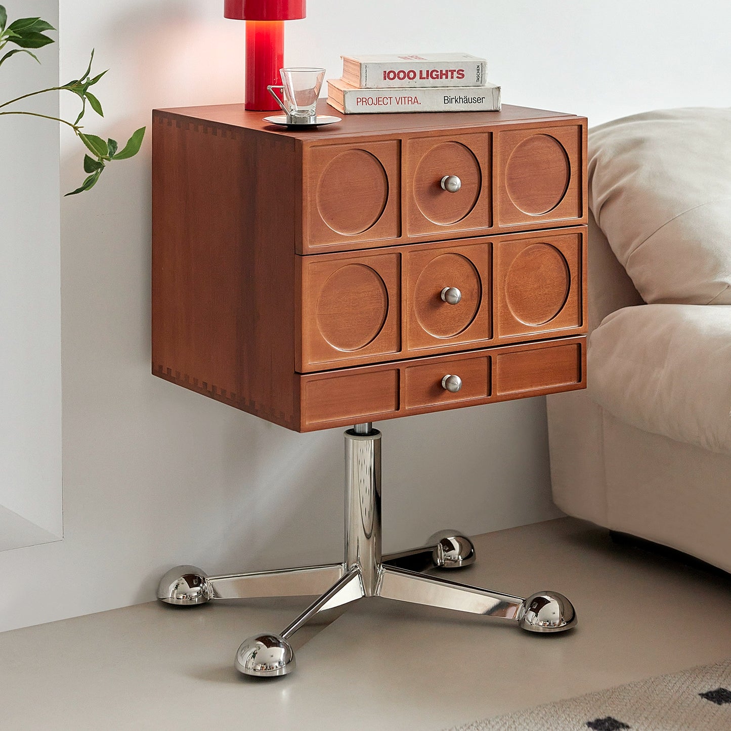 Mittelalterlicher Nachttisch aus Massivholz, Haushalts- und Schlafzimmerschrank, leichter Luxus, High-End-Seitenschrank, Regal, Kreativität 