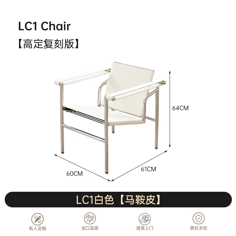 Home Furnishing Corbusier Italian Single Sofa Chair Designer Medieval Single Chair Bauhaus LC1 Leisure Chair