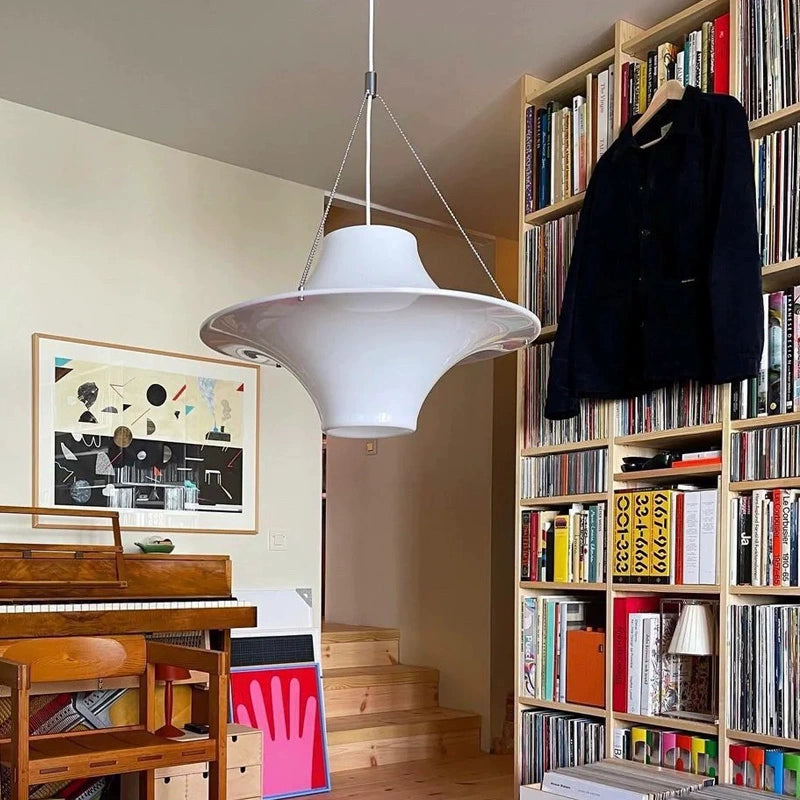 Italienischer Kronleuchter mit fliegender Untertasse, Designer-Umgebungslicht, Wohnzimmer, mittelalterlicher Creme-Wind, Schlafzimmer, LED-Beleuchtung 