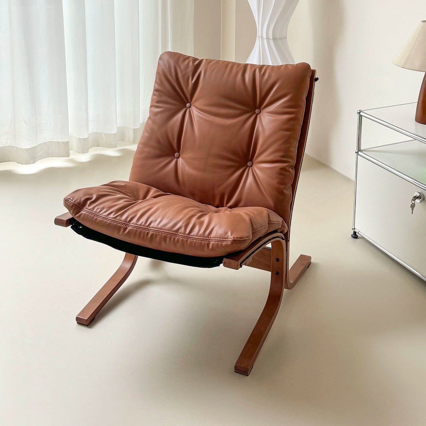 Mittelalterlicher Einzelsofastuhl Wabi Wind Designer Freizeitstuhl Minimalist Ins PopularRecliner Light Luxury High-End 